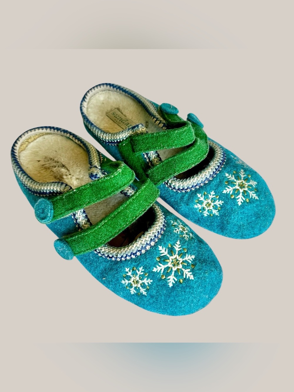 Sundance Rare Fondo Gomma Italian Wool Chalet Slippers US6